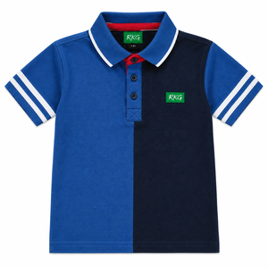 Chemise polo à manches courtes en coton 100% pour garçons, haute couture - Product Image 1