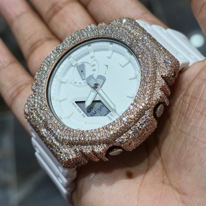 Reloj Analógico-Digital de Lujo Pahal Jewels con Caja de Acero Inoxidable, Correa de Plástico Blanca, 42 mm, Cuadrado, de Cuarzo, para Niños y Mujeres - Product Image 5