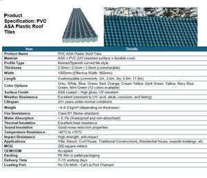 Suministro directo de fábrica de tejas de PVC ASA vietnamita-Hoja de techo anticorrosión para edificios residenciales tradicionales de villas - Product Image 5