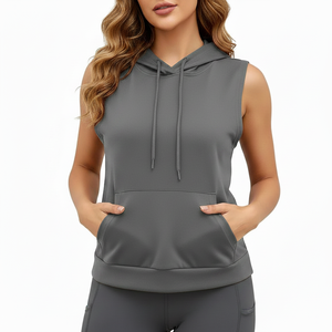 Camiseta sin mangas profesional personalizada para mujer, de poliéster y spandex, transpirable, de secado rápido, para primavera y verano. - Product Image 1