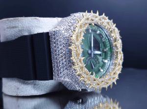 ผู้ส่งออกอินเดีย VVs Clarity Moissanite นาฬิกาข้อมือดิจิตอลสายยางควอตซ์ ตัวล็อคแบบหนา ทนทาน แฟชั่นทันสมัย มีจำหน่ายแล้ว - Product Image 6