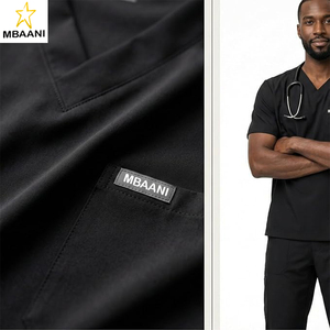 เสื้อสครับคอวีสำหรับผู้ชาย |   ผ้าสี่ทิศทางยืดได้ ป้องกันรอยยับ ทนต่อการซีดจาง |   เสื้อสครับผ้าฝ้ายตุรกีสำหรับบุคลากรทางการแพทย์ - Product Image 5