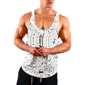 Camiseta sin Mangas con Cuello Redondo y Diseño de Logotipo Personalizado Sublimado, 100% Algodón Ecológico de Secado Rápido para Verano, para Hombre - Product Image 3