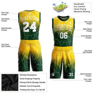 Ensemble de maillots de basket personnalisés, débardeur sans manches, short, impression sublimée, nom de l'équipe, séchage rapide, 100% polyester, adulte unisexe - Product Image 3