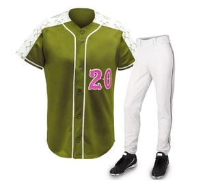 Uniformes de Béisbol Personalizados al por Mayor de Alta Calidad, Camisetas de Béisbol Lisas, Conjuntos de Camisetas y Pantalones con Botones - Product Image 6