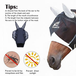Máscara Antimoscas para Caballos con Protección UV, Cómoda, Transpirable, con Orejas y Cubiertas de Malla para los Ojos - Product Image 6