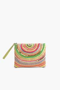 Sac à bandoulière en toile vert brodé pour raquette de tennis, style sport décontracté, sac à main pour usage quotidien, perles de verre - Product Image 2