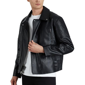 ZUMA ENTERPRISES Unisex Premium Genuine Leather <b>Racer</b> <b>Jacket</b> Slim Fit Stand Collar Vintage Distressed Motorcycle Streetwear - Product Image 3