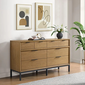 Modern Scandinavian Solid Wood Bedroom Set Queen Size with Storage <b>Drawers</b> and Matching Furniture - Product Image 4