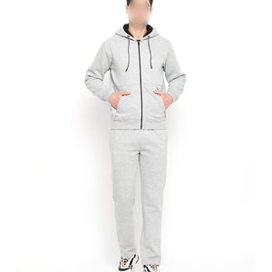 Comfortable Wholesale Rate <b>Men's</b> Plain Athletic Tracksuits Premium Quality Heavyweight Fleece Zip-Up Hoodie & Jogger Sets - Product Image 1