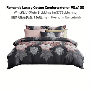 Edredón Romántico de Lujo de Algodón 90x100 Tamaño Queen, Ropa de Cama Suave y Cálida para Hotel y Hogar, Temporada de Invierno, Relleno de Poliéster - Product Image 2
