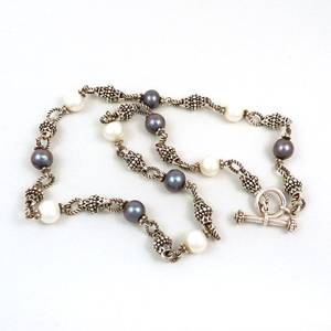 Collier de perles de culture d'eau douce en argent sterling 925, bijoux élégants en perles fines, cadeau élégant pour femmes - Product Image 6