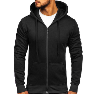 Pull à capuche bleu clair pour homme, coupe classique, couleur unie, décontracté, avec poche avant, tissu polaire, 100% coton, hiver - Product Image 4