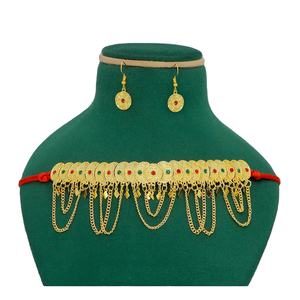 Martasha Designer Islamic Ramadan Special Goldplated UAE Jewellery Special Dubai Jewellery <b>Necklace</b> Earring Set <b>Arabic</b> Jewelry - Product Image 1