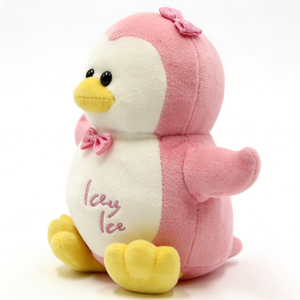 Pink Duck Plush <b>Toy</b> with Bow Embroidered Name <b>Soft</b> <b>Stuffed</b> Animal for Girls Easter Gift 11CM-30CM PP Cotton Filling - Product Image 1