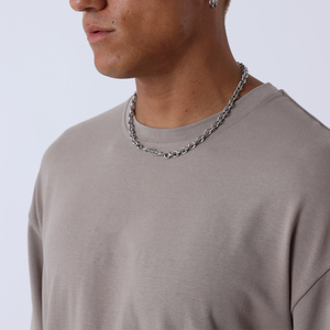 เสื้อยืดคอกลมสองชั้นแฟชั่นฤดูร้อนใหม่ สกรีนโลโก้ด้านหน้า ผ้าถัก 100% คอตตอน แห้งเร็ว ทรงหลวม เสื้อยืดผู้ชาย - Product Image 6