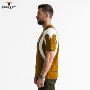 Professional Made High Quality 100% Cotton Summer Custom Logo Printed Letter Eco-Friendly Breathable Short Sleeve Men's T-Shirts - Product Image 3