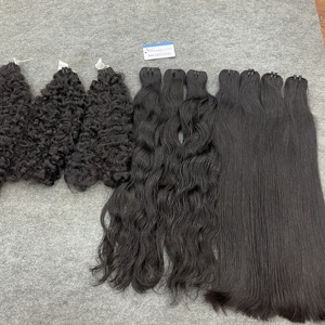 Meilleur fournisseur de tissages de cheveux ondulés naturels noirs, extensions de cheveux à trame machine de haute qualité, prêts à être expédiés - Product Image 6
