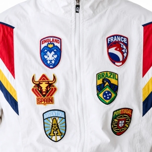 Premium White Woven Nylon <b>Jacket</b> | Official 2026 Tournament Edition Wholesale Sportswear Custom <b>Track</b> & Stadium - Product Image 4