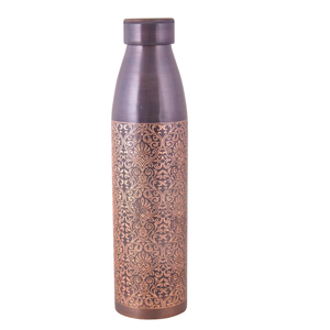 Decorative Modern Copper Etched <b>1</b> <b>Litre</b> Stocked Gift <b>Bottle</b> for Lifestyle Wellness Corporate Gifting Wholesale Export - Product Image 1