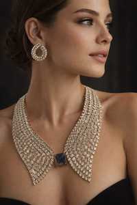 Nuevo Collar Europeo Americano con Diseño Floral y Cierre Abierto, Chapado en Oro de 18K con Circonitas de Cobre, Collar de Lujo para Fiestas y Eventos - Product Image 3
