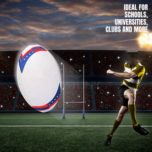 Balón de Rugby con Logotipo Personalizado, Duradero, de Cuero PU, Profesional, para Entrenamiento y Partidos, en Venta en Línea - Product Image 6