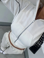 Conjunto de Sudadera con Capucha y Pantalones Cortos de 2 Piezas para Mujer, Talla Grande, Color Sólido, Manga Larga, Otoño Invierno, Chándal Informal