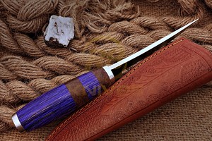Handmade Chef Boning <b>Knife</b> <b>Sharp</b> Stainless Steel Meat Processing <b>Knife</b> with Leather Sheath Dishwasher Safe Ambidextrous - Product Image 5
