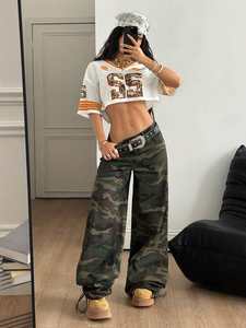 Maillot de football court en maille blanche par sublimation, numéro 22 camouflage, streetwear pour femme, fabricant OEM en gros - Product Image 5