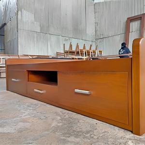 Cadre de lit de rangement moderne en bois massif multi-tailles avec tiroirs rembourrés en tissu et panneau rabattable pour chambre à coucher et mobilier de maison - Product Image 3