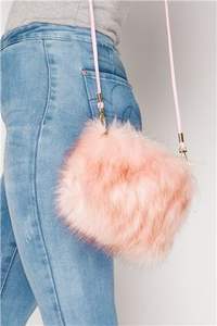 Sac à main de luxe pour femme en fausse fourrure longue, avec cordon de serrage, idéal pour l'hiver - Product Image 2