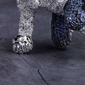 Joyería Hip Hop Plateada para Fans de Marvel: Colgante de Moissanita Helada de Hulk Verde de Los Vengadores - Product Image 1