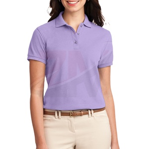 Camiseta Polo Básica de Algodón para Mujer, Manga Corta, Ajuste Cómodo, Tejido Transpirable y Suave, Informal, para Uso Diario en Verano - Product Image 1