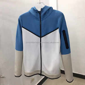 Survêtement de sport pour homme, nouvelle collection, marque de luxe, logo, tissu technique, fermeture éclair, jogging uni, sweat-shirt pour homme - Product Image 3