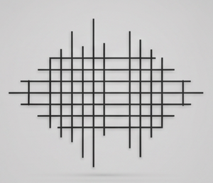 Premium Modern Black Metal Wall Art Abstract Geometric Design Minimalist Style Hanging Decorative Accent For Living Room Bedroom - Product Image 3