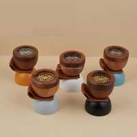 Brûleur d'encens Bakhoor en bois d'acacia naturel, écologique, pour l'aromathérapie, cadeau tendance pour la maison, le Ramadan, l'Aïd, les fêtes, style arabe