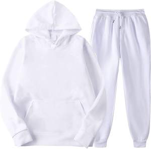 Ensemble de survêtement décontracté en coton à manches longues, couleur unie imprimée, coupe régulière, écologique, séchage rapide, 2-en-1, pour l'entraînement - Product Image 2