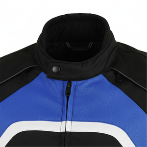 Chaqueta de Cuero para Motocicleta, Unisex, Tallas Grandes, Transpirable, Impermeable, Corte Regular, Estilo Urbano, Cuello Redondo, con Diseño Personalizado - Product Image 5