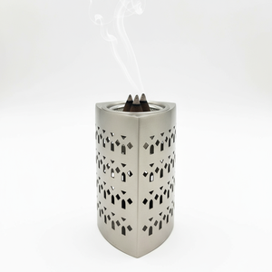 White Royals Contemporary Geometric <b>Bakhoor</b> Burner Collection Ramadan Decorative <b>Oud</b> Incense Holder Luxury Aroma Home Hotel - Product Image 5