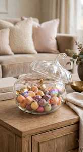 Pumpkin Shape <b>Glass</b> <b>Candle</b> <b>Jar</b> Clear Decorative <b>Candle</b> Holder Lid Heat Resistant Multifunction Christmas Easter Decor Handmade - Product Image 3