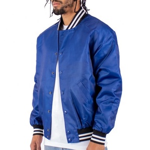 Hot Sale <b>Men</b> High Quality Satin Baseball Jackets High Street Varsity Custom Style Design Varsity Jacket - Product Image 3
