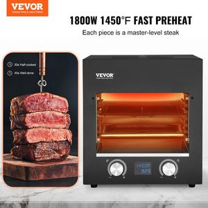 Parrilla Eléctrica Infrarroja sin Humo de 1800W, Acero Inoxidable, 1450 Fahrenheit, Asador de 6 Niveles Ajustables - Product Image 2