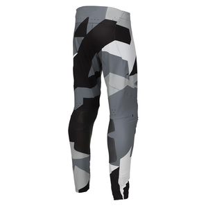 Pantalons de motocross personnalisés pour hommes, pantalons de course MX, pantalons de moto tout-terrain, pantalons de motocross avec impression par sublimation, motif gris, noir, blanc - Product Image 4