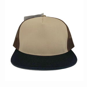 OEM Custom Logo Blank <b>Flat</b> Brim Snapback Mesh Trucker <b>Cap</b> Custom Color Options Direct Manufacturer Vietnam Multicolor - Product Image 3