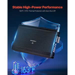 Amplificatore Audio per Auto a 4 Canali, Stabile a 2 Ohm, Bridgeabile, Classe A/B, Gamma Completa, Potenza 4 X 250W @ 4 Ohm o 4 X 500W @ 2 Ohm - Product Image 4