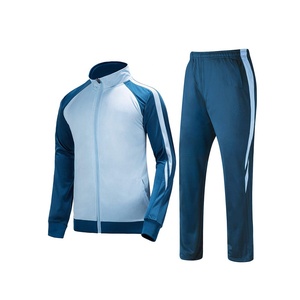 High Quality Stripped Arm Side Pockets Men's Outdoor Two Piece <b>Jacket</b> Pants Track Suit Sport Sweat Suit Set - Product Image 1