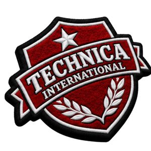 Parche Bordado Rojo con Escudo, Estrella y Corona de Laurel de Technica International para Chaquetas, Bolsas, Uniformes y Ropa - Product Image 6