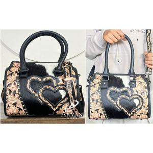 Sac bandoulière de luxe en cuir de vachette repoussé à la main, style vintage, grande capacité, pour le quotidien et les voyages - Collection Mars Expo - Product Image 1