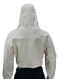 เสื้อฮู้ดดี้ผู้หญิงผ้าคอตตอนเวลัวร์คุณภาพสูง DH016 หนัก 290GSM ผสมสแปนเด็กซ์ ทรงเรียบ ซักแล้ว สไตล์สตรีทแวร์ แบบยาว สั่งทำได้ - Product Image 3