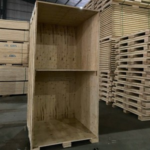 Durable Efficient Eco-Friendly Recyclable 2-Tier Foldable <b>Stackable</b> Wooden Logistics <b>Storage</b> Box Door Made Vietnam Warehousing - Product Image 3